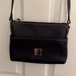Dooney & Bourke Handbag, Pebble Grain Ginger Crossbody Black​ EUC
